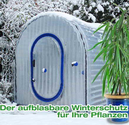 Aufblasbares Winter-Gewächshaus mit Luftkammern in der Folie