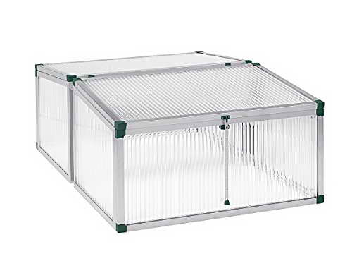 Frühbeet mit 16 mm starken Polycarbonat-Stegplatten und Aufstelldach