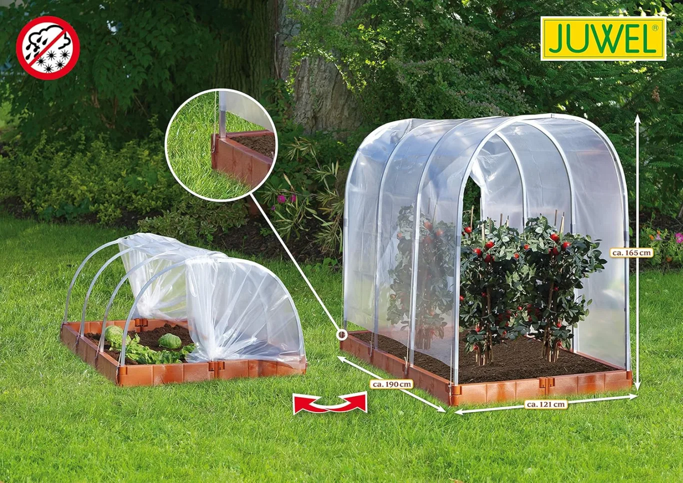 Juwel Tomaten-Gewächshaus aus Folie • 2,32m² - Bild 1