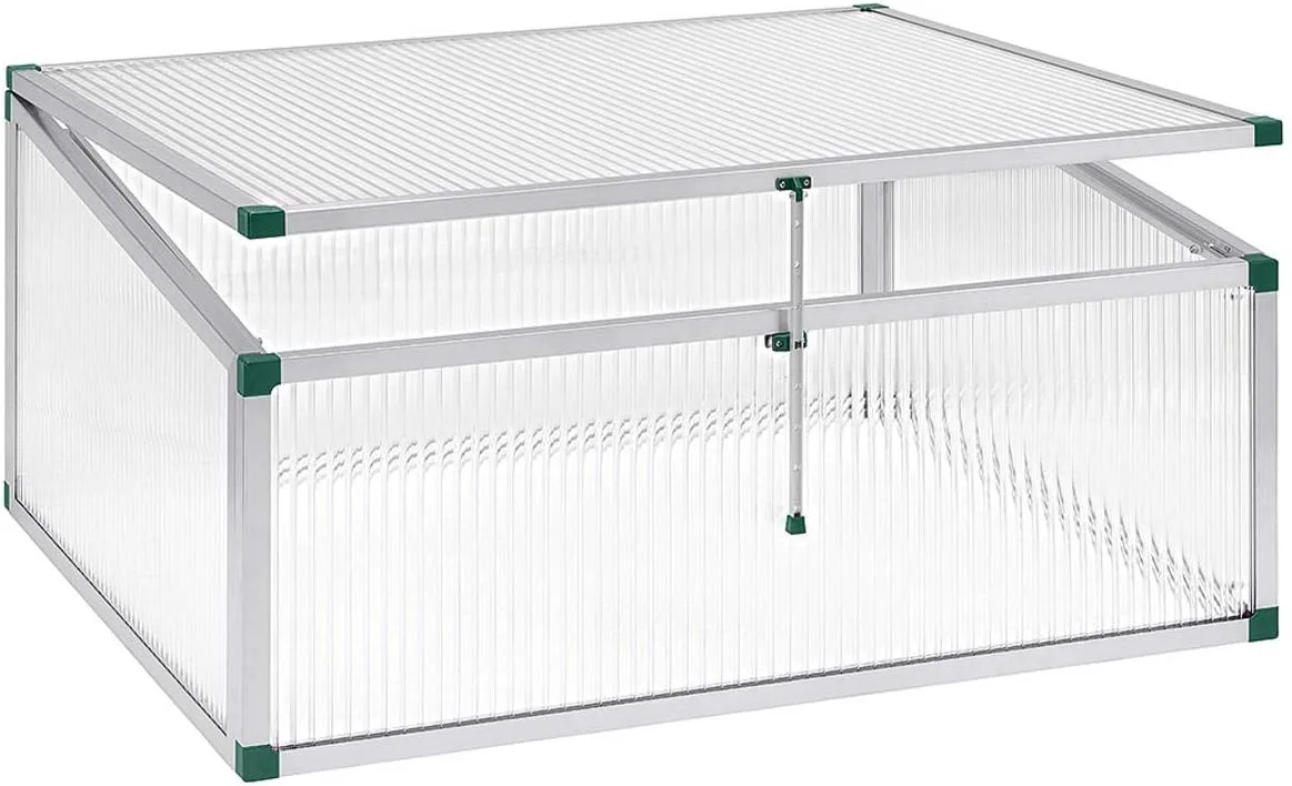 Beckmann FT3 Frühbeet Typ Allgäu Modell 3 Größe 2 – Extrem Stabil: Hagelfeste 16mm Platten – Made in Germany – UV-Schutz—Premium Aluminium Mini-Gewächshaus – 123x107 cm - Bild 1