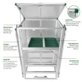 Beckmann Aussaat- & Anzuchthaus für Balkon & Terrasse – Premium Mini-Gewächshaus (87x44x140 cm) – Stabiles Alu-Pflanzenregal mit 6 mm Stegdoppelplatten & UV-Schutz – Inkl. Saatschalen & Belüftung - Thumbnail 3