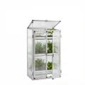 Beckmann Aussaat- & Anzuchthaus für Balkon & Terrasse – Premium Mini-Gewächshaus (87x44x140 cm) – Stabiles Alu-Pflanzenregal mit 6 mm Stegdoppelplatten & UV-Schutz – Inkl. Saatschalen & Belüftung - Thumbnail 6