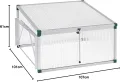 Beckmann KG FT3VG1P Frühbeet Typ Allgäu Verlängerung für FT3G1P 101 x 107 cm Polycarbonat - Thumbnail 7