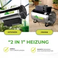 Bio Green Phoenix Gebläseheizung • Gewächshausheizung elektrisch • 2800 Watt - Thumbnail 8