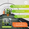 Bio Green XXL Zimmergewächshaus Jumbo | Robustes Aluminium-Rahmengestell | Anzuchtkasten L 130 x B 60 x H 50 cm - Thumbnail 3