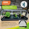 Bio Green XXL Zimmergewächshaus Jumbo | Robustes Aluminium-Rahmengestell | Anzuchtkasten L 130 x B 60 x H 50 cm - Thumbnail 4
