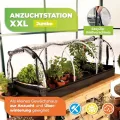 Bio Green XXL Zimmergewächshaus Jumbo | Robustes Aluminium-Rahmengestell | Anzuchtkasten L 130 x B 60 x H 50 cm - Thumbnail 8
