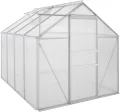 Zelsius Aluminium Gewächshaus 250 x 190 cm | 4 mm Hohlkammerplatten, UV-beständig, Winterfest | Treibhaus, Pflanzenhaus, Tomatenhaus, Frühbeet, Anbau Gewächshaus, Tomatengewächshaus, Gartenhaus - Thumbnail 3