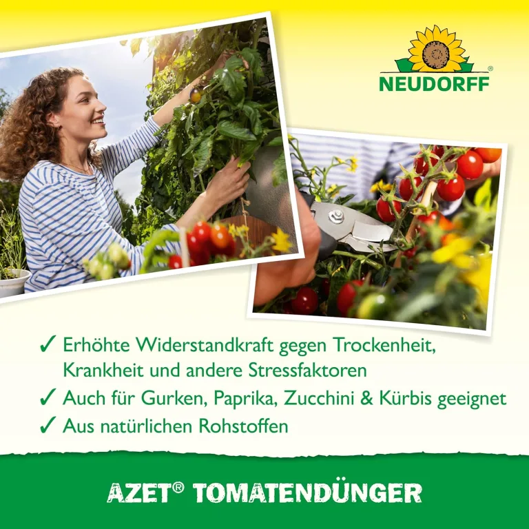 Neudorff Azet TomatenDünger – Bio Tomatendünger mit Mykorrhiza und natürlicher Sofort- und Langzeitwirkung sorgen für aromatische Tomaten, 1 kg – Bild 5