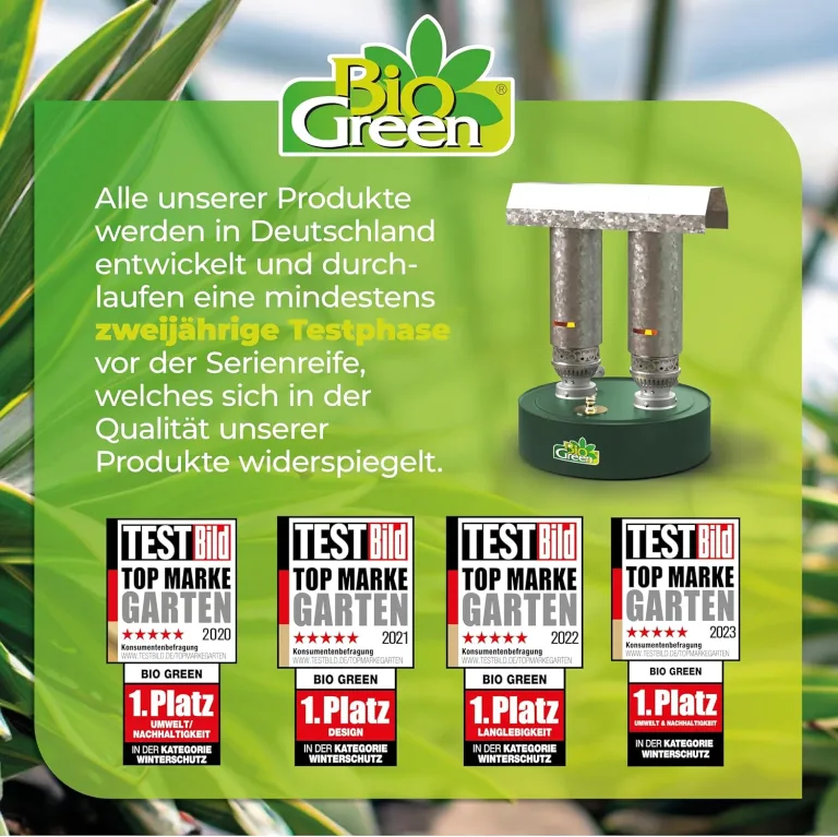 BioGreen Paraffin-Gewächshaus-Heizung WARMAX Power 5 | max. 600 Watt Heizleistung | für Gewächshäuser bis 5 m² | bis zu 3,5 Tage Brenndauer/Füllung – Bild 6