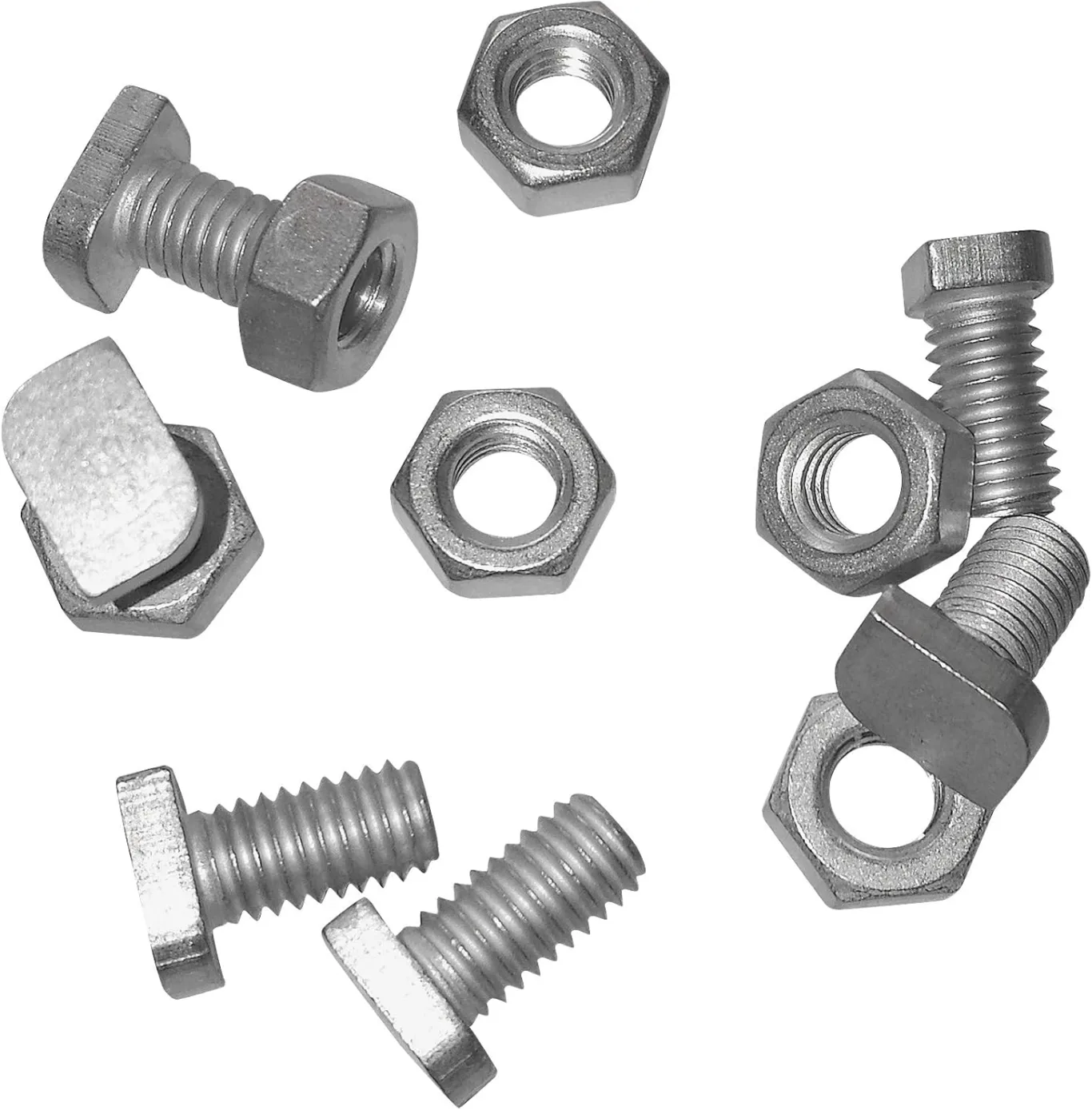 HOME It® Gewächshaus Schrauben | 24x M5x12 mm Aluminium Bolzen mit Muttern | Schrauben für Gewächshaus, 14 mm Gesamtlänge - Bild 1