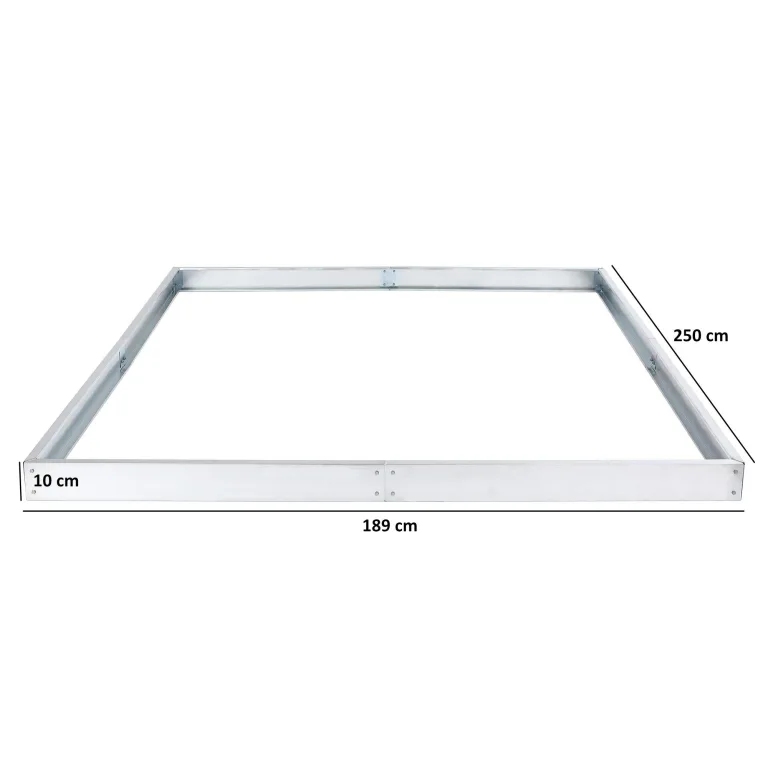 Zelsius Stahl Fundamentrahmen 250 x 189 x 10 cm | Passend zu Zelsius Gewächshäusern ASIN: B001TJ3TL8 und B00KHSY5Q0 | Verzinktes Stahlfundament für Gewächshaus – Bild 2