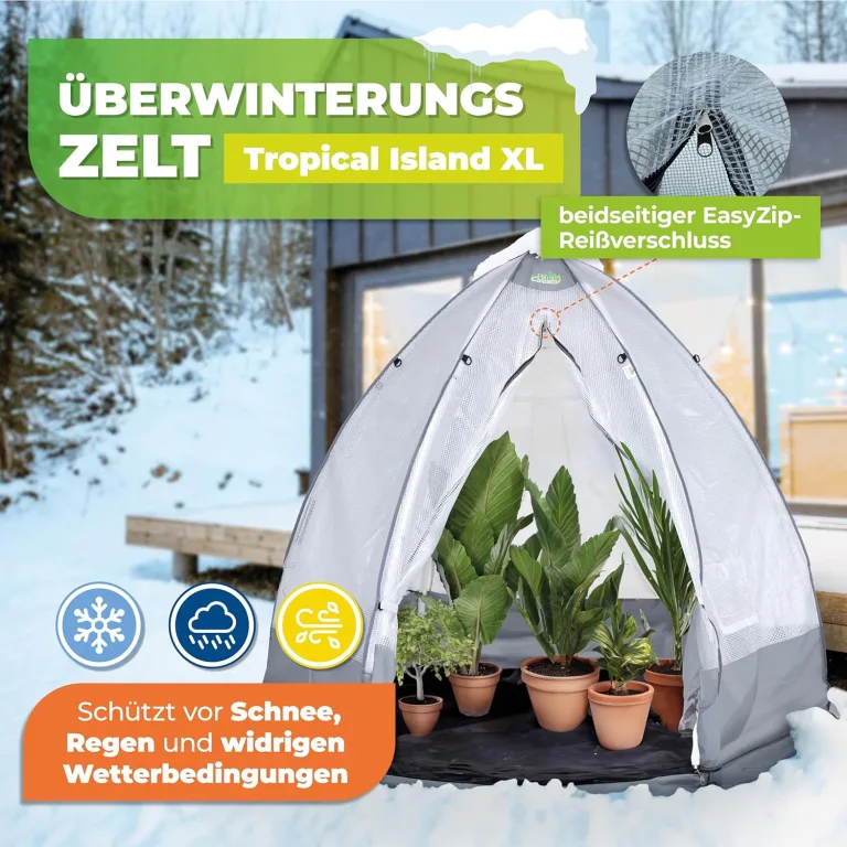 Bio Green Winter-Gewächshaus Tropical Island Zelt Größe XL [VIDEO] – Bild 2