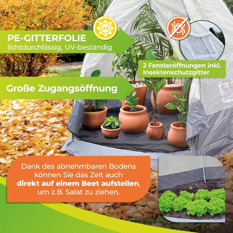 Bio Green Winter-Gewächshaus Tropical Island Zelt Größe XL [VIDEO] – Bild 3