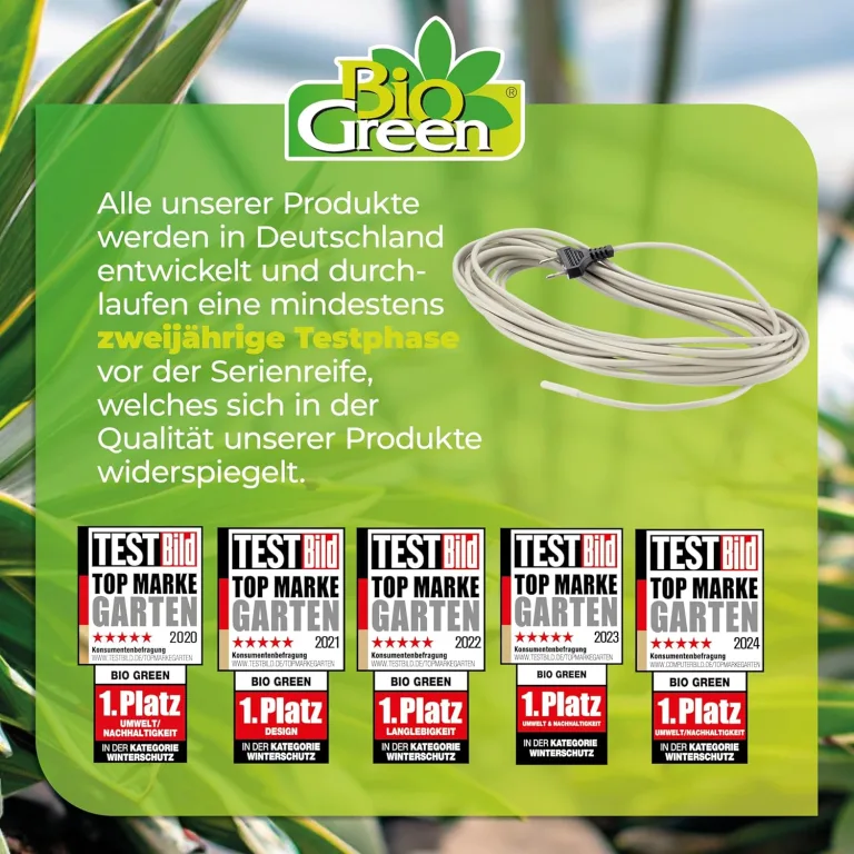 Bio Green Bodenheizkabel für die Anzucht | 6 m Heizkabel für Pflanzen | wasserdichtes Erdwärmekabel fürs Gewächshaus & Frühbeet | Wurzelheizung – Bild 6