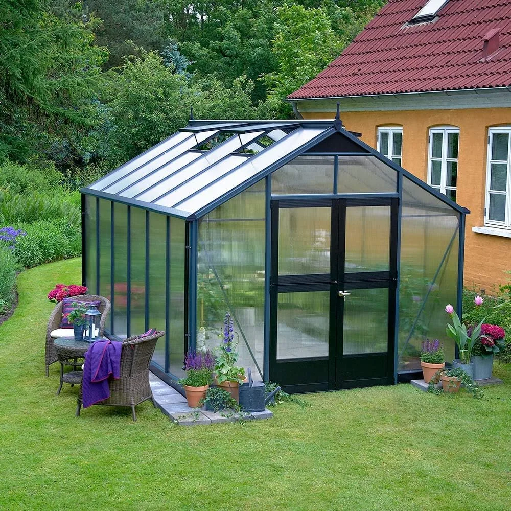 Juliana Gewächshaus Premium 13.0 • Alu anthrazit • SDPL 10mm • 13,0m² - Bild 1