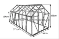 AS-S Profi-Gewächshaus 7,05m² • Alu silber • mit Fundament (2x Fensteröffner) - Thumbnail 5