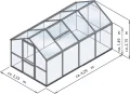 KGT Gewächshaus • Rose IV • silber • 10m² - Thumbnail 3