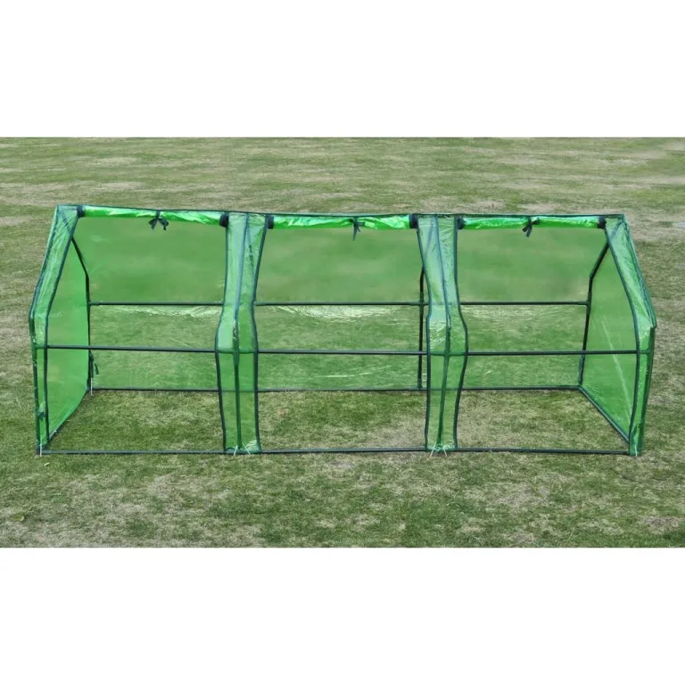 vidaXL GEWÄCHSHAUS TREIBHAUS TOMATENHAUS FRÜHBEETKASTEN 240x90x90cm FRÜHBEET Kasten – Bild 5