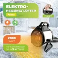 BioGreen Elektro-Gewächshausheizung Palma mit manuellem Thermostat | IPX4 spritzwassergeschützt, energiesparend | 163 m³/h Luftumwälzung | 2000 Watt - Thumbnail 4