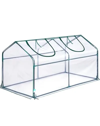 Quictent Mini-Gewächshaus, wasserdicht, UV-geschützt, verstärkt, grünes Gewächshaus, 50 Stück T-Typ-Pflanzenanhänger Lieferumfang: 180.3x91.4x91.4 cm – Bild 8