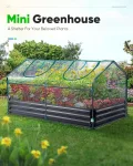 Quictent Mini-Gewächshaus, wasserdicht, UV-geschützt, verstärkt, grünes Gewächshaus, 50 Stück T-Typ-Pflanzenanhänger Lieferumfang: 180.3x91.4x91.4 cm - Thumbnail 2