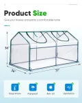 Quictent Mini-Gewächshaus, wasserdicht, UV-geschützt, verstärkt, grünes Gewächshaus, 50 Stück T-Typ-Pflanzenanhänger Lieferumfang: 180.3x91.4x91.4 cm - Thumbnail 7