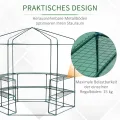 Outsunny Foliengewächshaus Tomatenhaus Pflanzenhaus mit 5 Regalen (Sechseck-Form) - Thumbnail 6