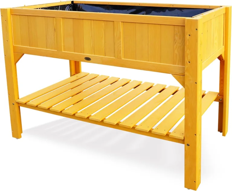 Habau Hochbeet mit Ablage • Holz • 0,68m² – Bild 1