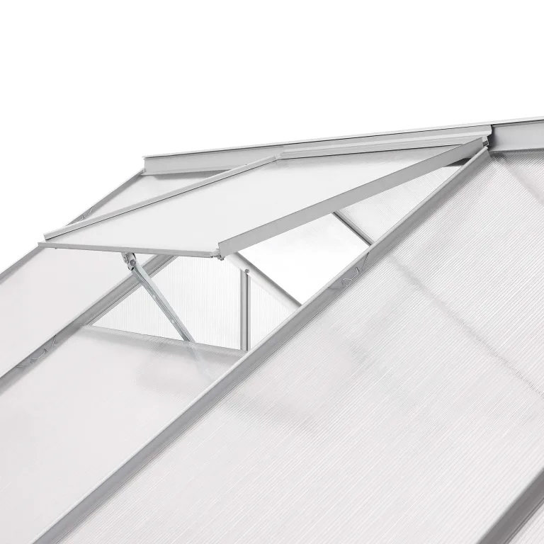 Zelsius Aluminium Gewächshaus 310 x 190 cm | 6 mm Hohlkammerplatten, UV-beständig, Winterfest | Treibhaus, Pflanzenhaus, Tomatenhaus, Frühbeet, Anbau Gewächshaus, Tomatengewächshaus, Gartenhaus – Bild 7