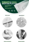 Hohlkammerplatten für Gewächshaus 60,5 x 60,2 cm - Polycarbonatplatten, Kunststoffplatten 4mm, Wetterfeste Gewächshausplatten, Polycarbonat Stegplatten, Transparentes & UV-beständige Wellplattendach - Thumbnail 5