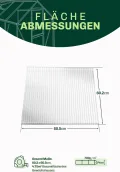 Hohlkammerplatten für Gewächshaus 60,5 x 60,2 cm - Polycarbonatplatten, Kunststoffplatten 4mm, Wetterfeste Gewächshausplatten, Polycarbonat Stegplatten, Transparentes & UV-beständige Wellplattendach - Thumbnail 3