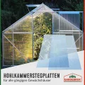 GARDEBRUK® 14x Doppelstegplatten 4mm Zuschneidbar 121x60,5cm Polycarbonat 10,3m² UV-beständig Klar Hohlkammerplatten Gewächshaus Platten Stegplatten - Thumbnail 3