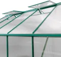 Alu Gewächshaus Frühbeet Gartenhaus Treibhaus "Den Haag" 7 m² mit 4 Dachfenster - Thumbnail 4