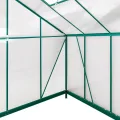 Alu Gewächshaus Frühbeet Gartenhaus Treibhaus "Den Haag" 7 m² mit 4 Dachfenster - Thumbnail 6