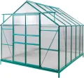 Alu Gewächshaus Frühbeet Gartenhaus Treibhaus "Den Haag" 7 m² mit 4 Dachfenster - Thumbnail 1