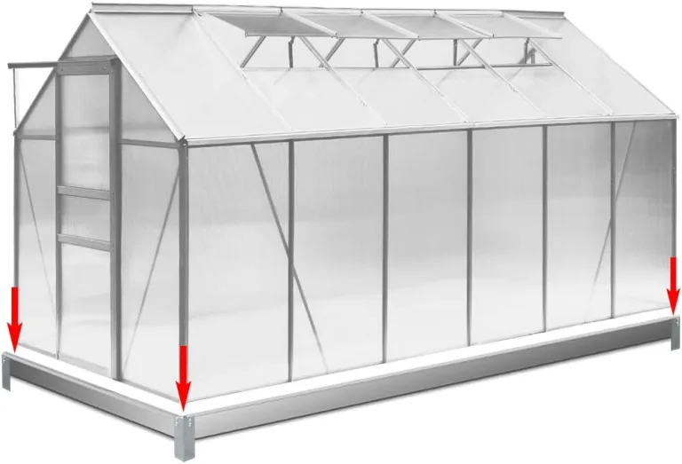 Deuba® Fundament verzinkt 250x190cm Stahlfundament Gewächshaus Treibhaus Rahmen inkl. Montagematerial – Bild 5