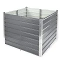 DEMA Metall Hochbeet Rosendaal 1x1x0,8 m - Gartenbeet, Gemüsebeet, Pflanzbeet - Grün, Holzoptik, Langlebig, Verzinkt - Für Garten, Balkon, Terrasse - Thumbnail 8