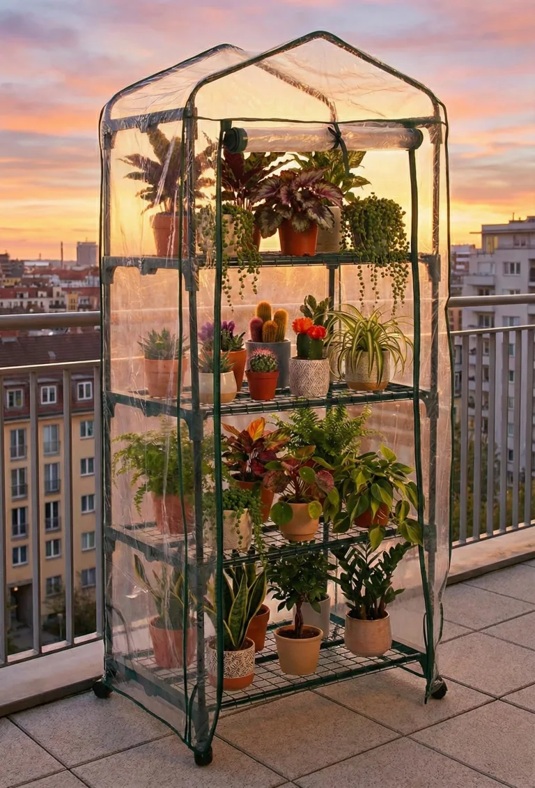 Biotop B2092 Gewächshaus 4 Etagen, 68 x 49 x 156 cm, transparent – Bild 3