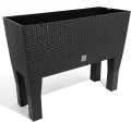 Prosperplast Blumenkasten Rato Case High inkl. Bewässerung und abnehmbaren Beinen, Anthrazit, 25 x 60 x 46 cm, ideal für Innen- & Außenbereich - Thumbnail 9