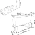 Prosperplast Blumenkasten Rato Case High inkl. Bewässerung und abnehmbaren Beinen, Anthrazit, 25 x 60 x 46 cm, ideal für Innen- & Außenbereich - Thumbnail 3