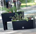 Prosperplast Blumenkasten Rato Case High inkl. Bewässerung und abnehmbaren Beinen, Anthrazit, 25 x 60 x 46 cm, ideal für Innen- & Außenbereich - Thumbnail 5