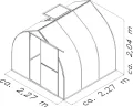 KGT Gewächshaus • Rhodo III • silber • 5.15m² - Thumbnail 3
