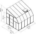 RION Anlehngewächshaus • Sun Room 45 • Kunststoff weiß • 8,31m² - Thumbnail 3