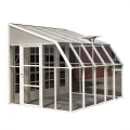 RION Anlehngewächshaus • Sun Room 45 • Kunststoff weiß • 8,31m² - Thumbnail 1