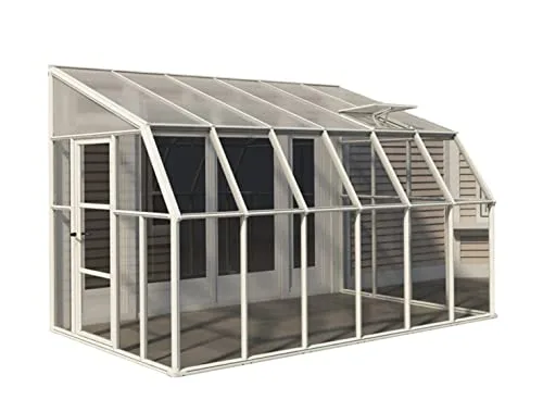 Canopia by Palram RION Gewächshaus Treibhaus Treibhaus Treibhaus Pflanzenhaus Wintergarten Sun Room 46" // 384x258x266cm // mit Dachfenster – Bild 8