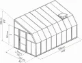RION Anlehngewächshaus • Sun Room 48 • Kunststoff weiß • 13,11m² - Thumbnail 2