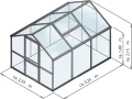 KGT Gewächshaus • Rose III • anthrazit • 7,53m² - Thumbnail 3