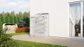 Anlehngewächshaus Ida 900 HKP 4 mm Alu Fläche 0,9 m² mit 1 Dachfenster Sockelmaß 0,65 x 1,30 m - Thumbnail 3