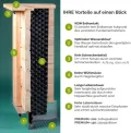 4betterdays.com Hochbeet aus Massivholz regionaler Gebirgslärche - inkl. Noppenfolie und Wühlmausgitter - Made in Austria - Hochbeet Holz ohne Frühbeetaufsatz 125x92x80cm - Thumbnail 4